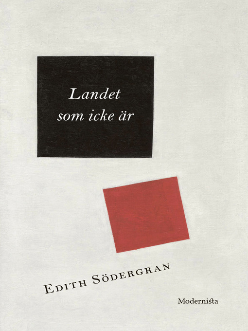 Title details for Landet som icke är by Edith Södergran - Available